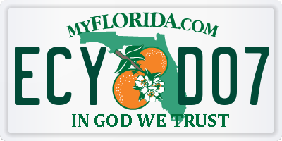 FL license plate ECYD07