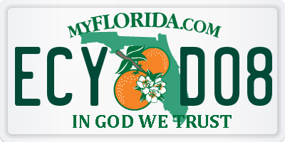 FL license plate ECYD08