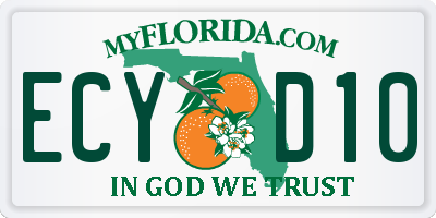 FL license plate ECYD10