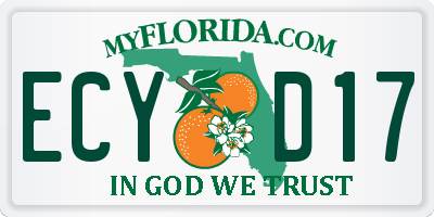 FL license plate ECYD17