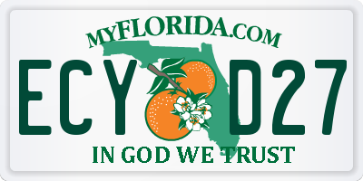 FL license plate ECYD27