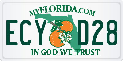 FL license plate ECYD28