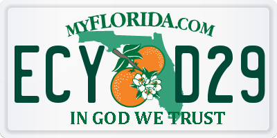 FL license plate ECYD29