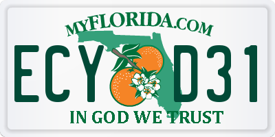 FL license plate ECYD31