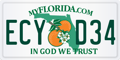 FL license plate ECYD34