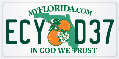 FL license plate ECYD37