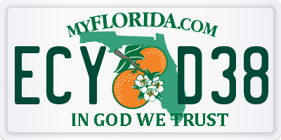 FL license plate ECYD38