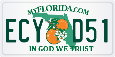 FL license plate ECYD51