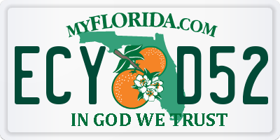 FL license plate ECYD52