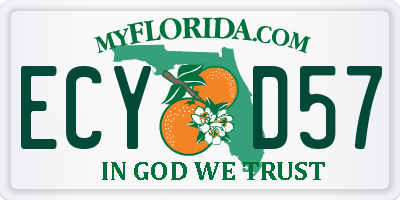 FL license plate ECYD57
