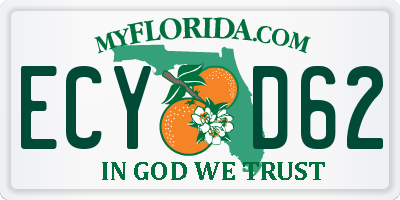 FL license plate ECYD62