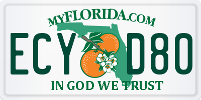 FL license plate ECYD80