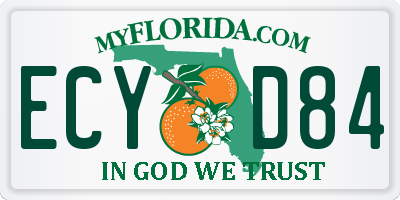 FL license plate ECYD84