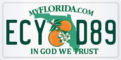 FL license plate ECYD89