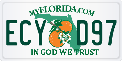 FL license plate ECYD97