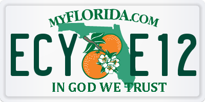 FL license plate ECYE12