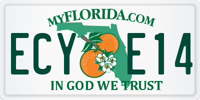 FL license plate ECYE14