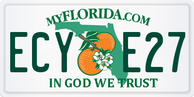 FL license plate ECYE27