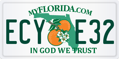 FL license plate ECYE32