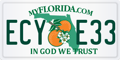FL license plate ECYE33
