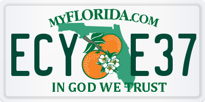 FL license plate ECYE37