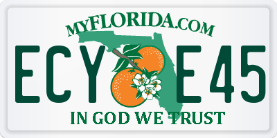FL license plate ECYE45