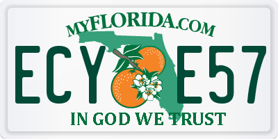 FL license plate ECYE57