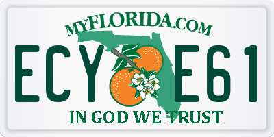 FL license plate ECYE61