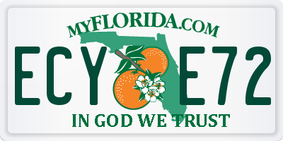 FL license plate ECYE72
