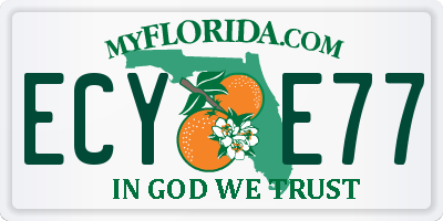FL license plate ECYE77