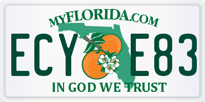 FL license plate ECYE83