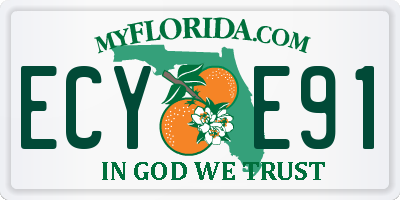 FL license plate ECYE91