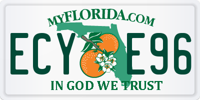 FL license plate ECYE96