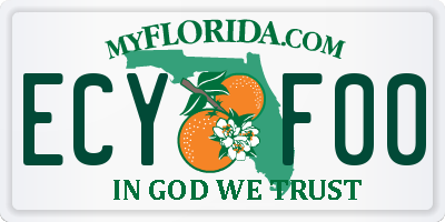 FL license plate ECYF00