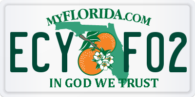 FL license plate ECYF02
