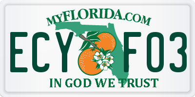 FL license plate ECYF03