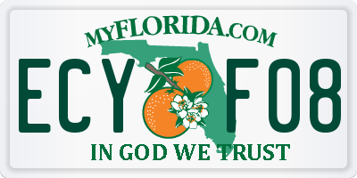 FL license plate ECYF08