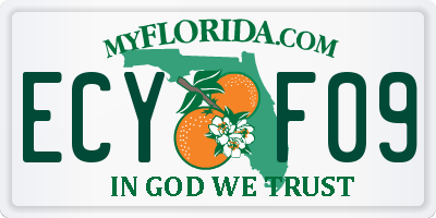 FL license plate ECYF09