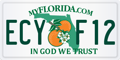 FL license plate ECYF12