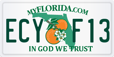FL license plate ECYF13