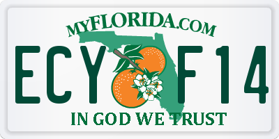 FL license plate ECYF14