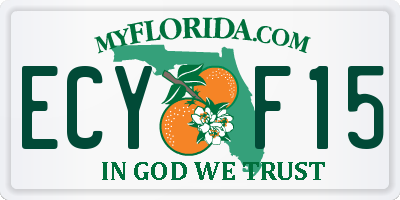 FL license plate ECYF15