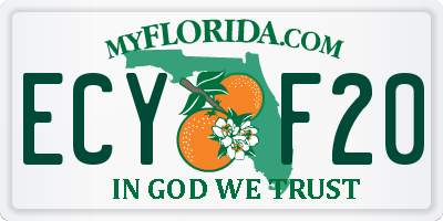 FL license plate ECYF20