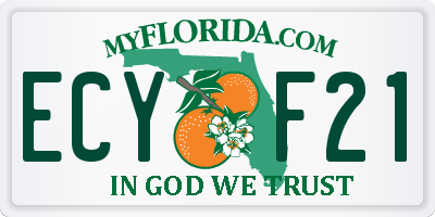 FL license plate ECYF21