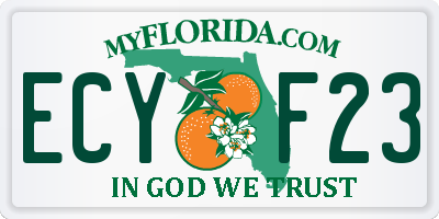 FL license plate ECYF23