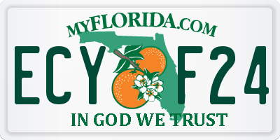 FL license plate ECYF24
