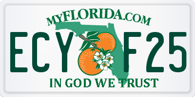 FL license plate ECYF25