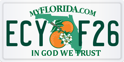 FL license plate ECYF26