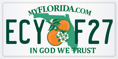 FL license plate ECYF27