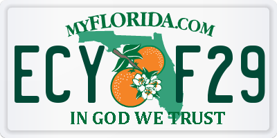 FL license plate ECYF29